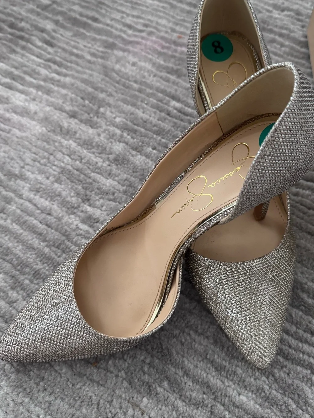 Jessica Simpson sparkling silver